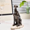 Antique Bronze Vintage Greyhound Dog Statue Resin Animal Figurine for Anniversary Gift Living Room Home Decor Accent