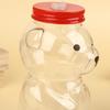500ml Tragbare Cartoon-Bären Transparente Flaschen Klare Milchtee Kaffee Flasche Für Bubble Tea Saft Milchshake Partyzubehör