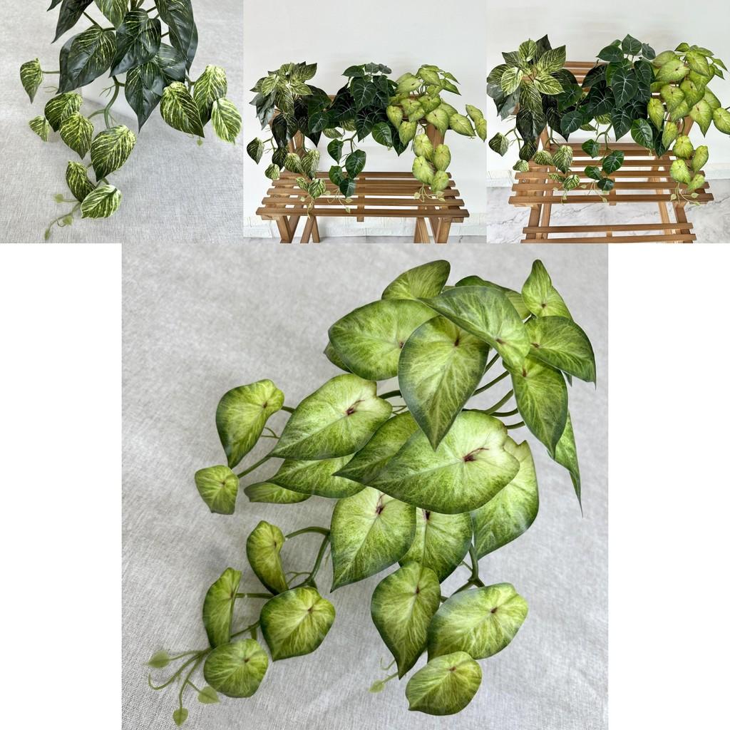 Artificial Silk Caladium Leaf Wall Hanging Vine Plant For Home Decor Wedding Props