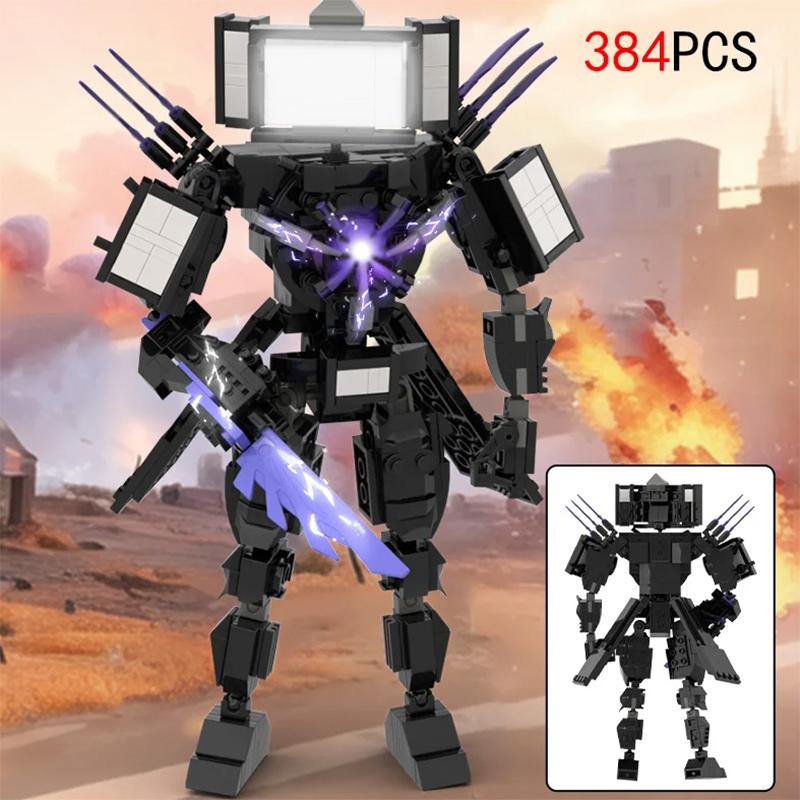 Macht Skibidi Toilet Bausteine Spielzeug Titan Clock Man 2.0 Bohrmann Titan TVMan Kameramann Speakerman für Kinder Jungen Geburtstagsgeschenke