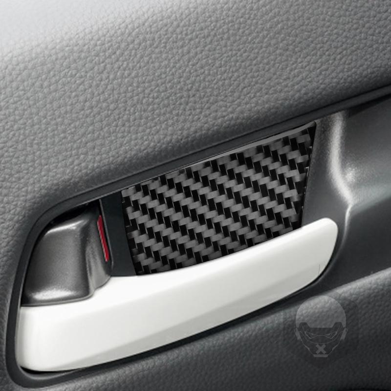 Real Carbon Fiber Car Accessories Door Handle Bowl Decorative Trim Cover Soft Sticker For Honda Fit /Jazz GR9  2024 2025