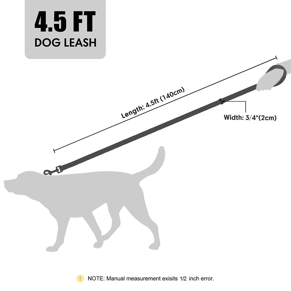 PU Leather Dog Leash 4.5ft Dog Leash Durable Pet Walking Lead Rope With Soft Touch Handle Strong For Small Medium Large Dogs Pug