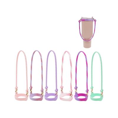 Silicone Water Bottle Sling Carrier Holder Soft Anti-slip Water Cup Sling Strap with Strap Water Bottle Handle for Cup