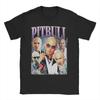 Lustiges Pitbull Rapper T-Shirt für Herren Rundhals Baumwolle T-Shirt Mr Worldwide Kurzarm T-Shirt Geburtstagsgeschenk Kleidung -...