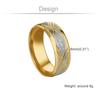 Mens 8mm Stainless Steel Rings Rhinestone Finger Ring for Couple Lover Engagement Wedding Rings Trendy Jewelry Size 6.5-11.5