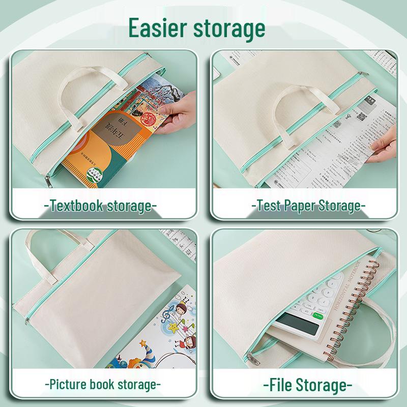 Morandi Oxford Student Tutoring Document Bag - Waterproof File Storage with Custom Logo Option