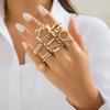 Ingemark 10Pcs/Set Creative Hollow Love Heart Snake Rings for Women 2026 Trendy Vintage Gold Color Open Finger Rings Wed Jewelry