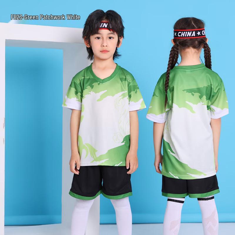 Kids' Quick-Dry Soccer Kit: Boys & Girls Youth Team Training Jersey