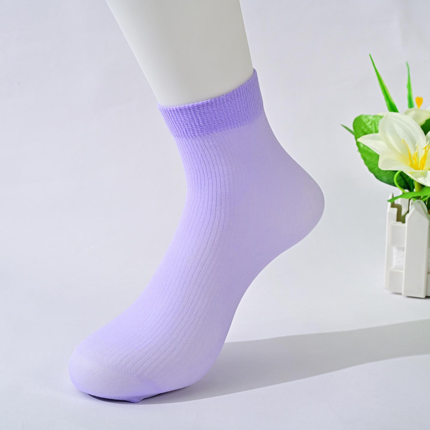 

Детские носки ярких цветов, весенне-летние тонкие короткие носки 3-9 Years фиолетовый