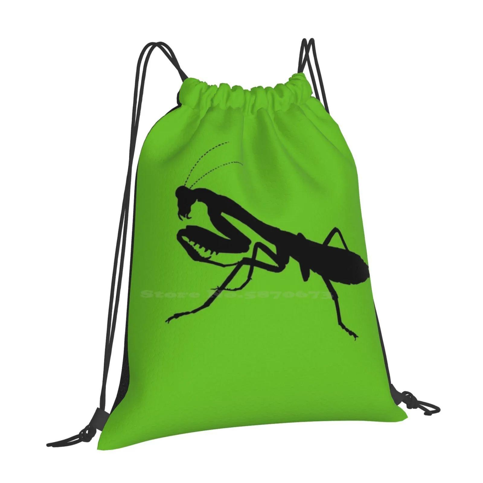 Рюкзак с узором «Богомол» Школьные сумки Насекомое-богомол Mantidae Фауна OneSize