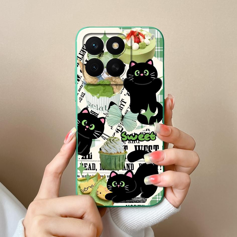 Hülle Für Huawei Honor X8c 7S 10i 20 20e 30 30S 50 50SE 60SE 70 Lite Pro Plus Hübsche Bunte Blume Flüssig Silikon Anti Rutsch Gehäuse Für Huawei Hülle