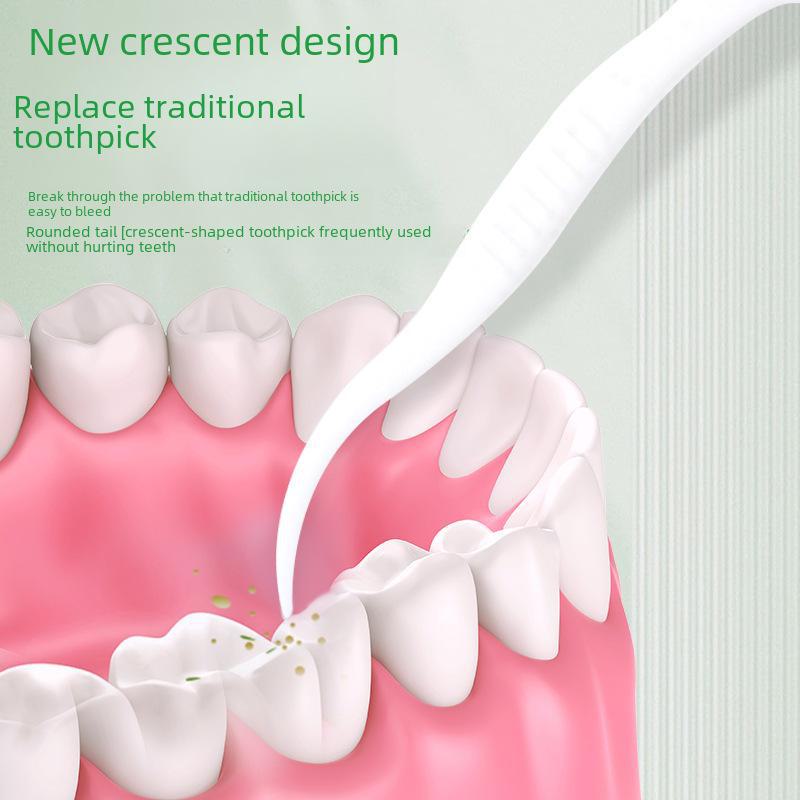 50-Piece Disposable Polymer Dental Floss Sticks Toothpick Box