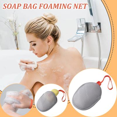 Personal Care Soap Mesh Pouch with Lanyard Foaming Bar Soap Mesh Bag for Shower Reusable Scrubber Holder for Shower Travel Women