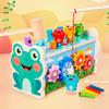 Magnetic Fishing Owl Cube New Montessori Toys Learning Educational Clock Hammer Game with Music Puzzle for Kids Gift