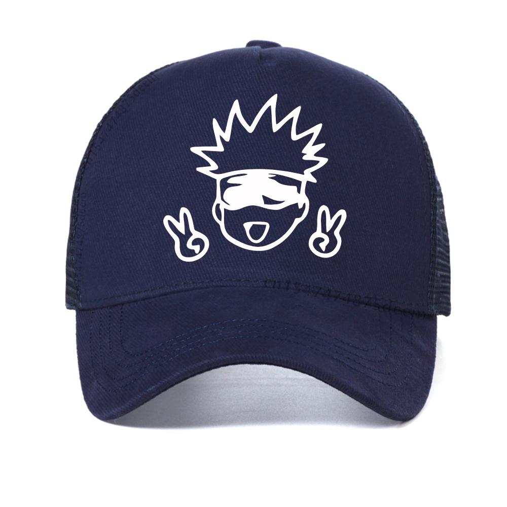 Gojo Satoru Tops Yuji Itadori Graphic baseball cap Manga Japanese Anime Jujutsu Kaisen caps Breathable mesh snapback hat