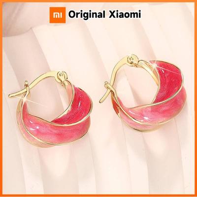 Huitan Luxury Fresh Style Women Hoop Earrings Basket Design Fashion Party Female Accessories Aesthetic Wedding Metal Jewelry