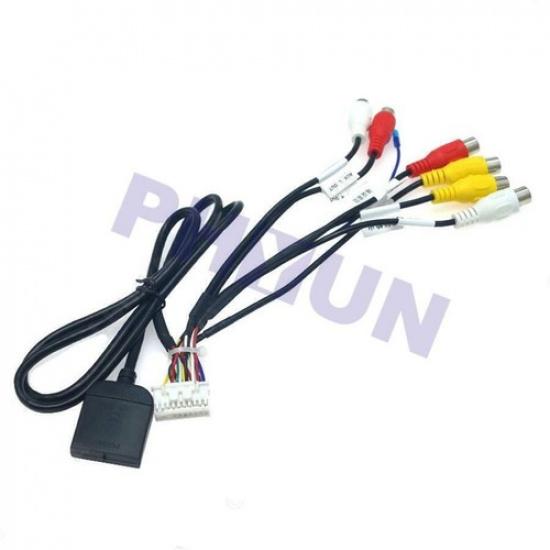 20Pin Interface RCA AUX IN/OUT Cable w/ SIM Slot For Android Radio Stereo Player
