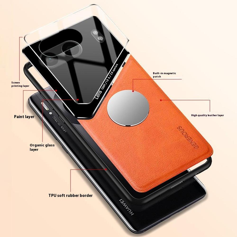 For OnePlus Nord 4 Case Leather Coated PC+TPU Phone Back Cover