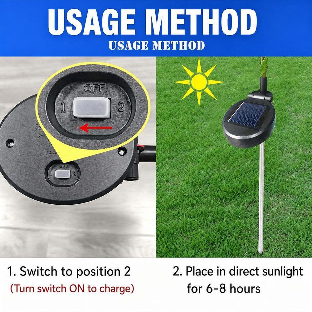 LED Simulated Lawn Decoration Light Solar Powered Flower Landscape Light For Women