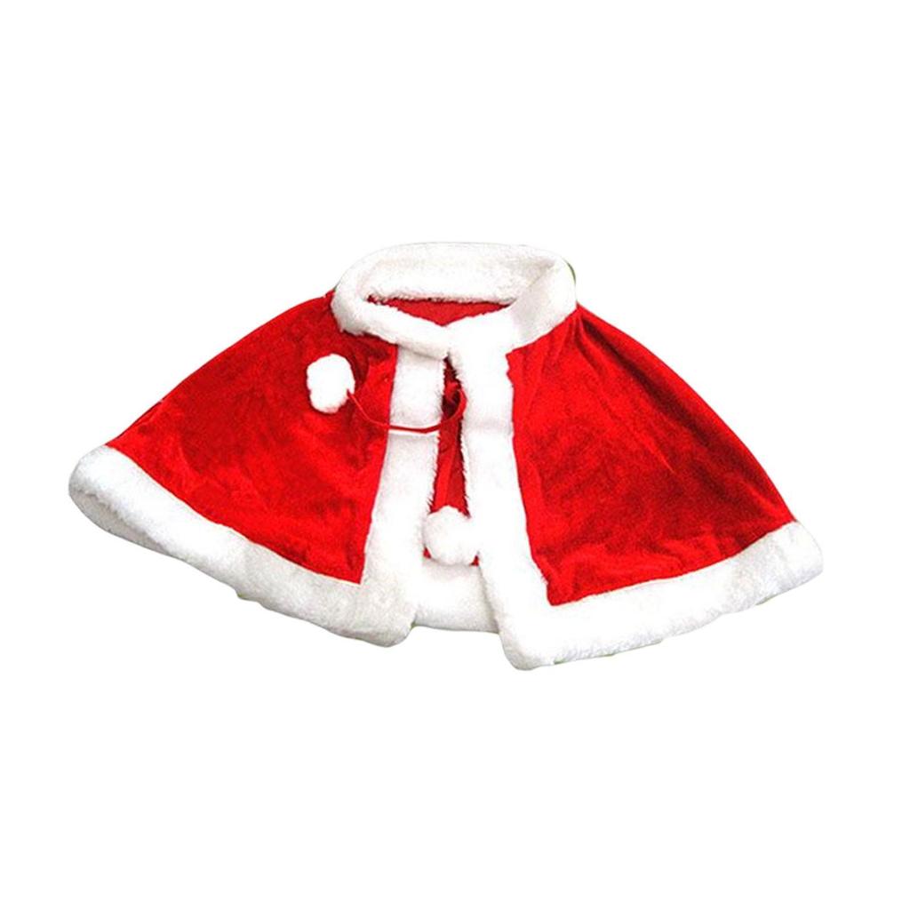 2025 New Red Velvet Cape Dress up Christmas Costume Cloak for Carnival Xmas Supplies