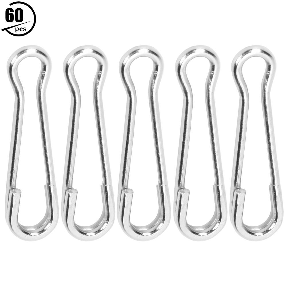 20pcs bag Hawaii Clips Stainless Steel Pin Powerful Fast Link Clip Fishing Tackle Interlock Accessories6#