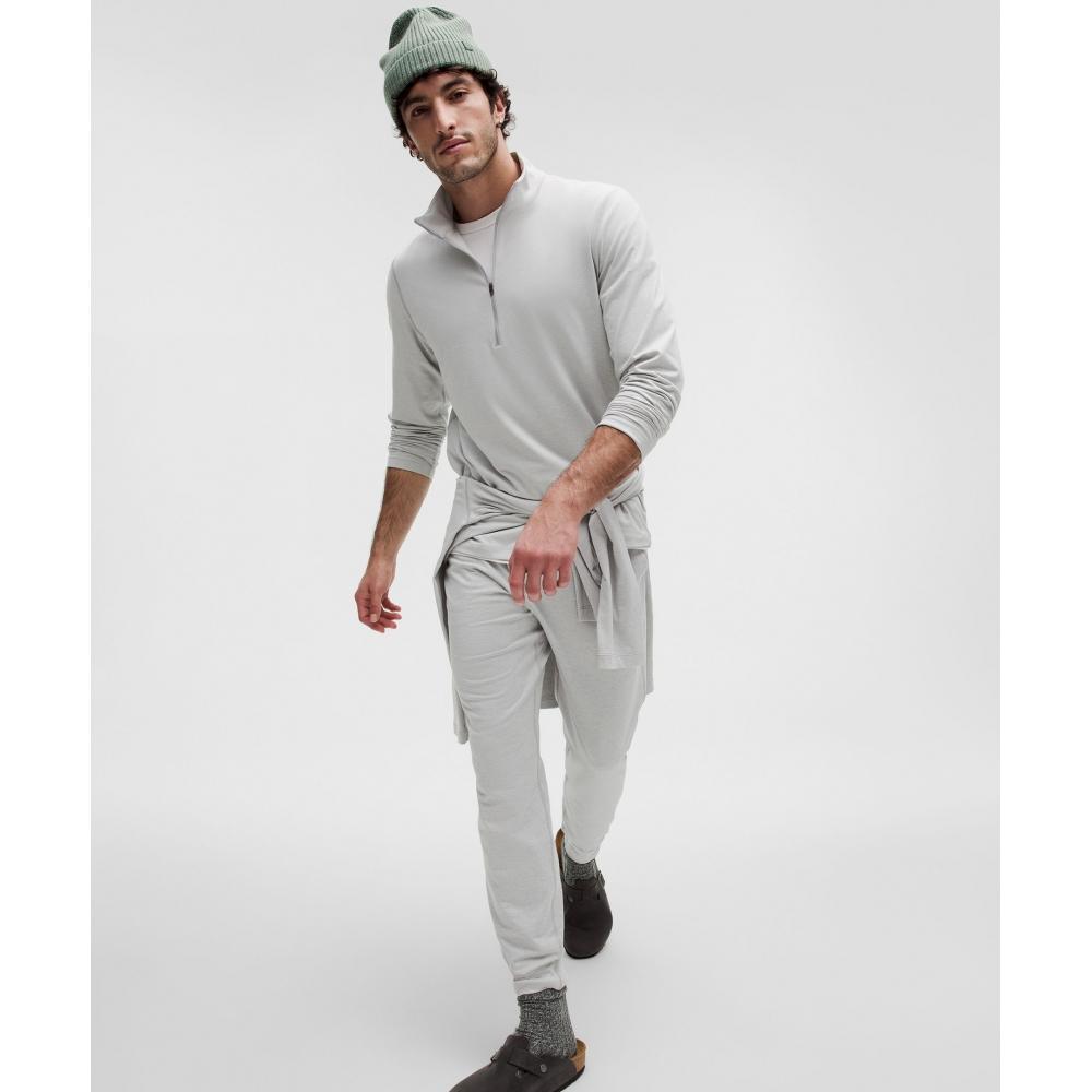 Lululemon Soft Jersey Half Zip Heathered Vapor Heathered Silver Drop