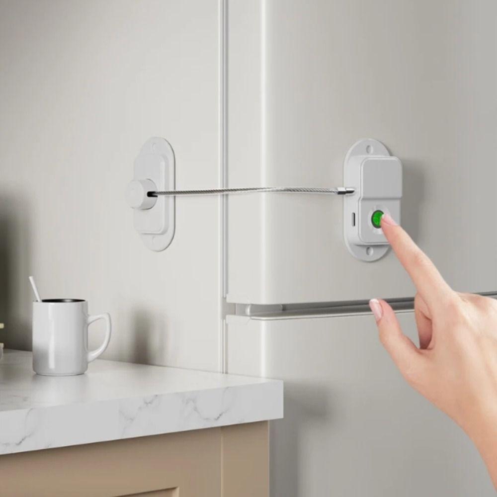 Intelligent Spärr Barnsäkerhetslås Rostfri Kabel Kylskåpslås Dörrlås Hemsäkerhet