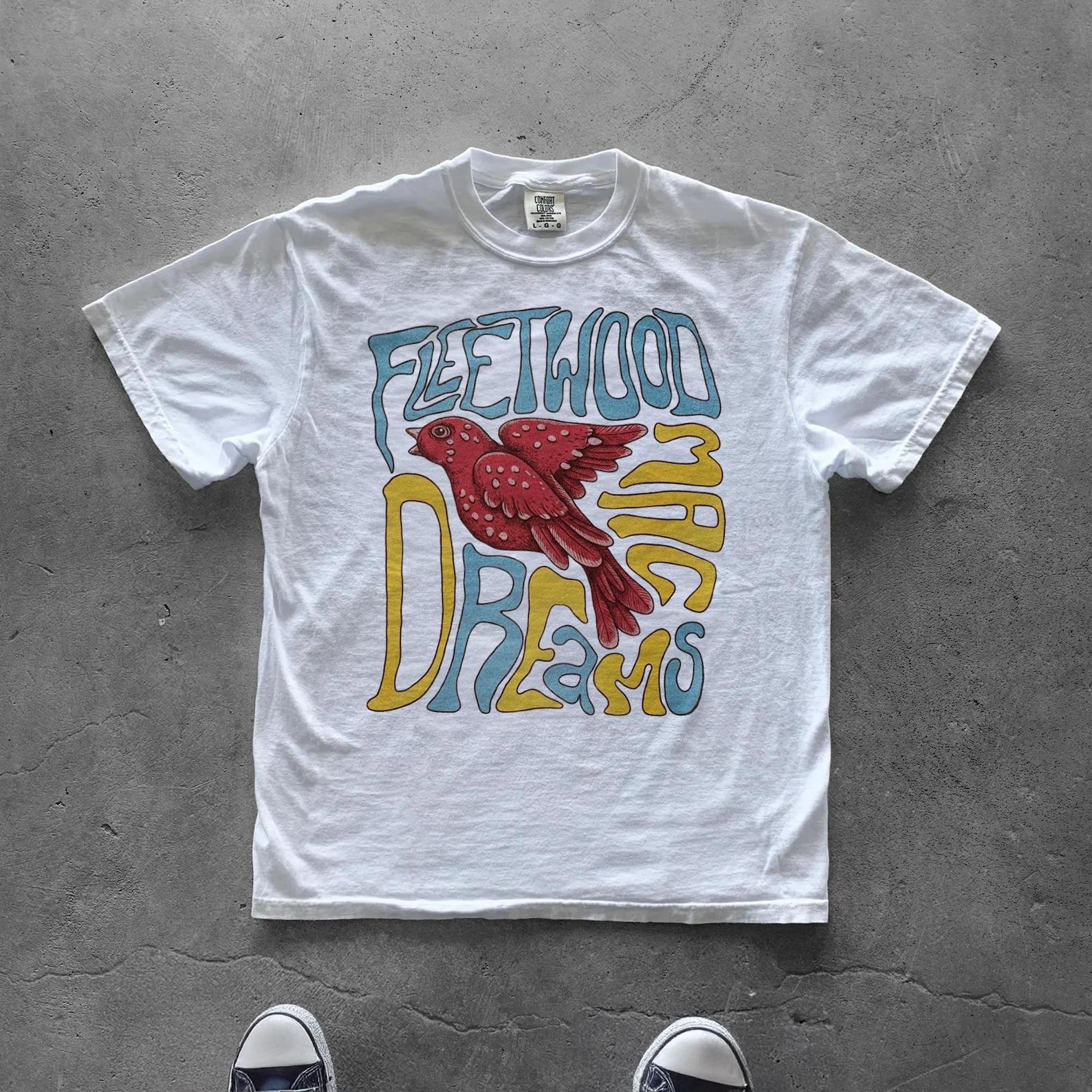 Retro 70s Rock Music Graphic Tee, Dreams T Shirt 4XL