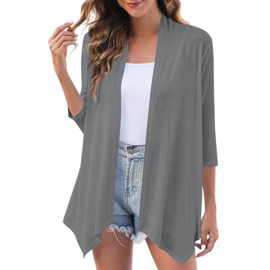 Women's Fashion Casual Comfortable Solid Color Cardigan Jacket