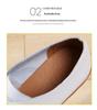 Women's White Lace-up Round Toe Non-slip Genuine Leather Flat Shoes - Casual & Versatile Korean Style