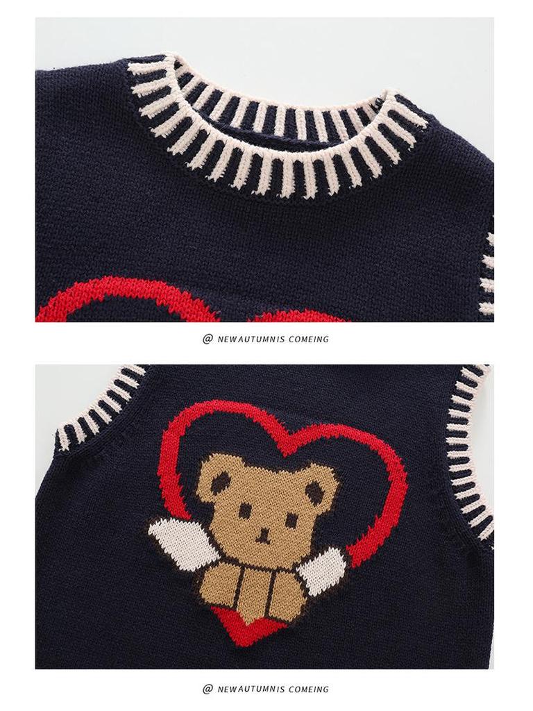 Ärmellose Strickweste für Kinder - Herbstpullover-Cardigan für Mädchen, 2025 Mode