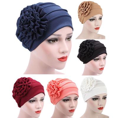 Winter Warm Cancer Women's Fashion Hijab Chemo Turban Beanie Baggy Cap Flower Hat