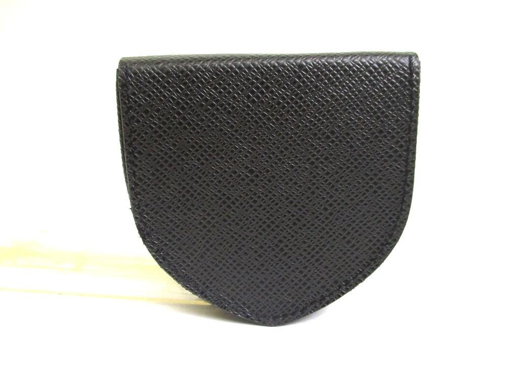 Authentic LOUIS VUITTON Taiga Black Leather Coin Purse Porto Monnaie Gousset #a600  Refurbished