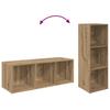Wall Mounted TV Cabinet Set 2 pcs Artisan Oak Finish 107 x 35 x 37 cm