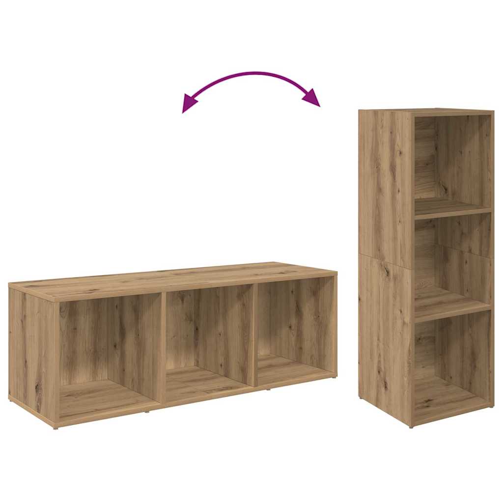 Wall Mounted TV Cabinet Set 2 pcs Artisan Oak Finish 107 x 35 x 37 cm