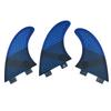 UP SURF Double Tabs Surfboard Fins, Medium G5 Size, FCS, Set of 3, G5 Surfboard Fins (Blue G5)