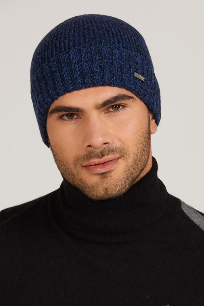 Bafo Men' Cap in Navy Blue Melange