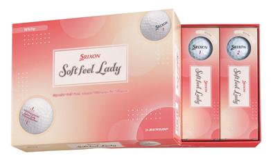 DUNLOP SRIXON SOFT FEEL LADY6 גולף 2025 תריסר כדורים לבנים, דגם, (12 כדורים),