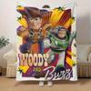 1pc, Cozy Woody and Buzz Home Decor Blanket: A Perfect Gift for Bedroom, Living Room, Travel, Camping, Car