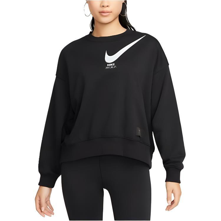 Nike Sweatshirts Women's Black Crew Neck Moderate Regular DV8019-010