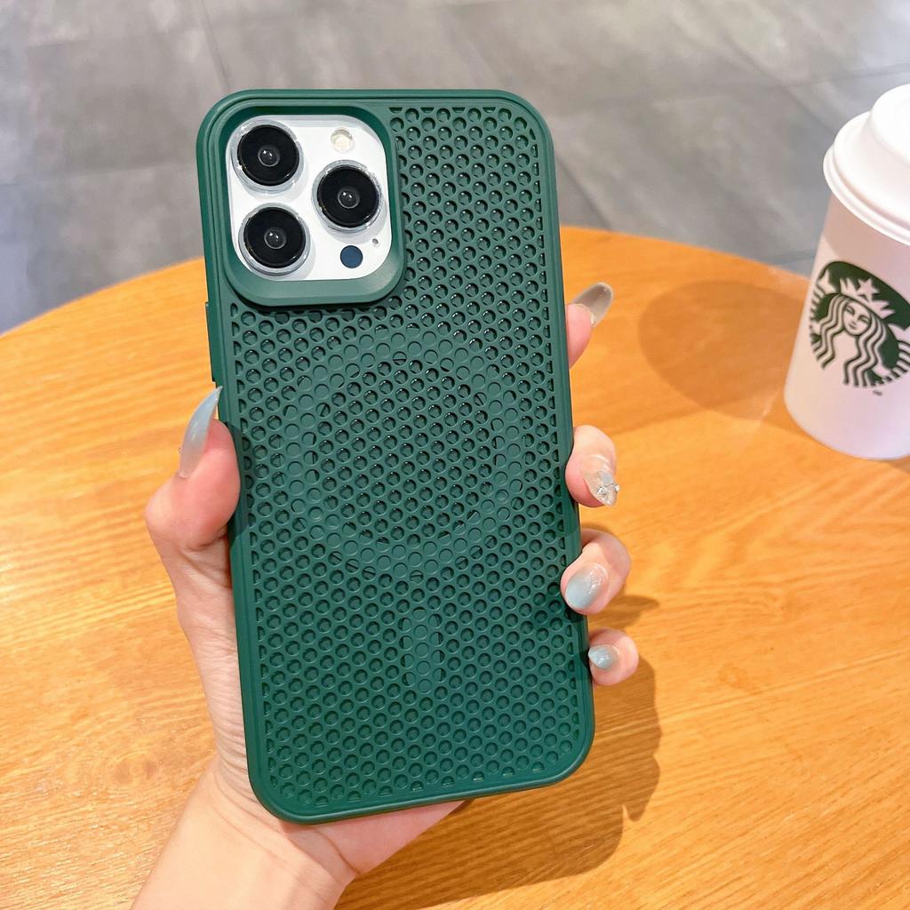 Summer Cooling Magnetic Suction for IPhone15 Mobile Phone Case Mesh Breathable for Apple 14ProMax Anti-fall Protective Case