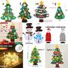 DIY Felt Christmas Tree Christmas Decoration for Home Navidad 2025 New Year Gift Christmas Ornaments Santa Claus Xmas Kids Gifts