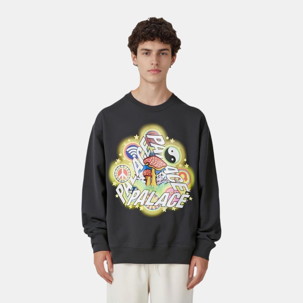 Palace Bun 5G Crew Navy Unisex Tops Blue P23CW036
