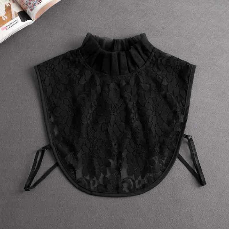 

Blouse Tops Layered Ruffle Lace False Collar Sweater Shirt Decorative Fake Collar Detachable Stand Collar Clothes Accessories