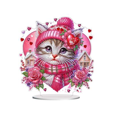 Acrylic Special Shape Owls Diamond Painting Tabletop Ornaments Kit 5D DIY Diamond Art Tabletop Decorations for Home Office Decor