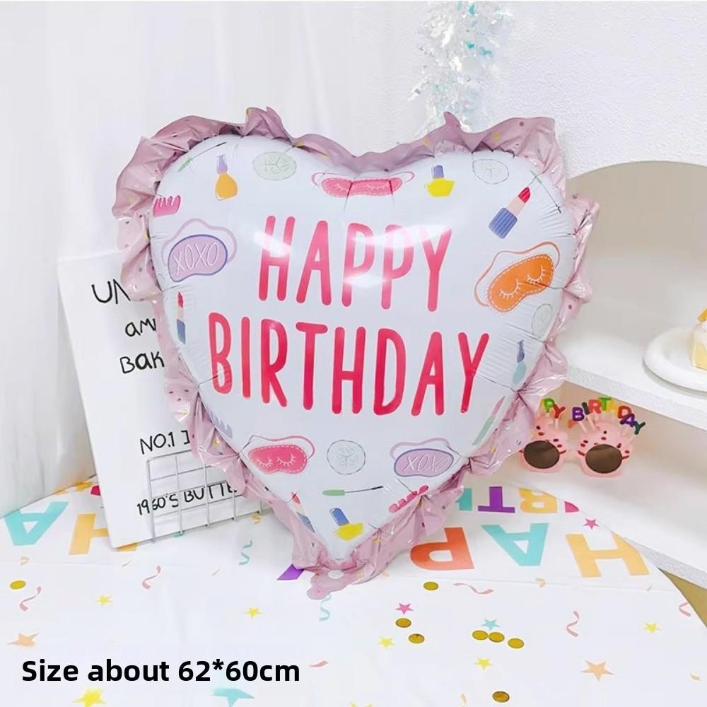 New Large Lipstick Nail Polish Ballons Cartoon Beauty Theme Aluminum Film Ballons Multi-shape Decoration Balloons Birthday Party