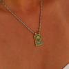 1 Piece Bohemian Fashionable Women'S Necklace Colorful Love Tarot Card Pendant Necklace With Beads