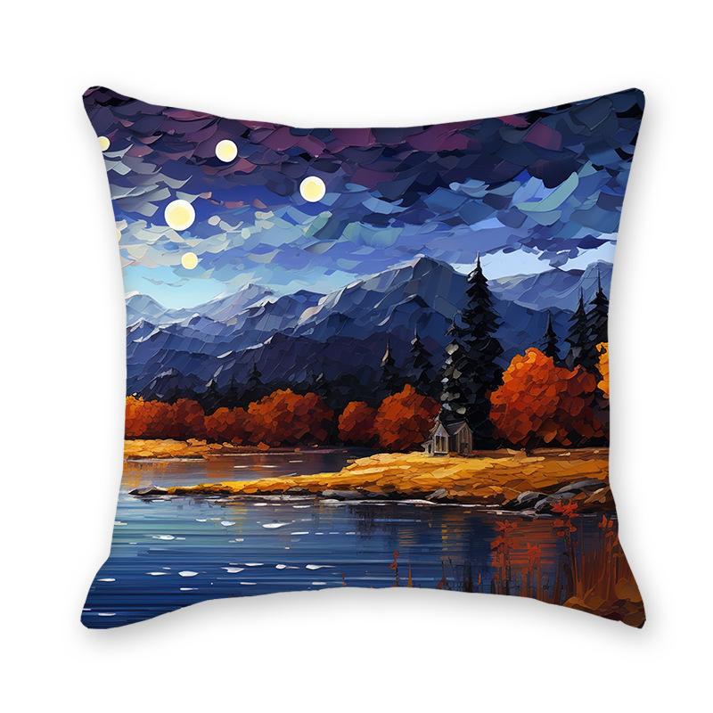 Neue Abstrakte Sternenhimmel Zuhause Sofa Lendenkissenbezug Bettseite Sofa Imitation Superweicher Lendenkissenbezug