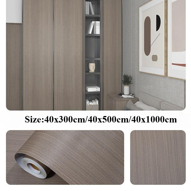 Wood Grain Background Wallpaper Bedroom Living Room Furniture PVC Waterproof Wall Sticker Self-adhesive Home Decor Wallpaper