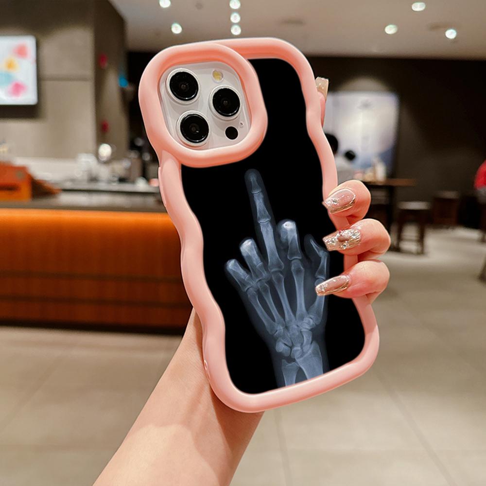 Macaron Soft TPU Phone Case for Samsung A12 A13 A14 A15 A20 A23 A24 A25 A52 A53 A54 A55 J7 S20 S23 FE S24 Ultra Cover Ae56 Art Cartoon Middle Finger